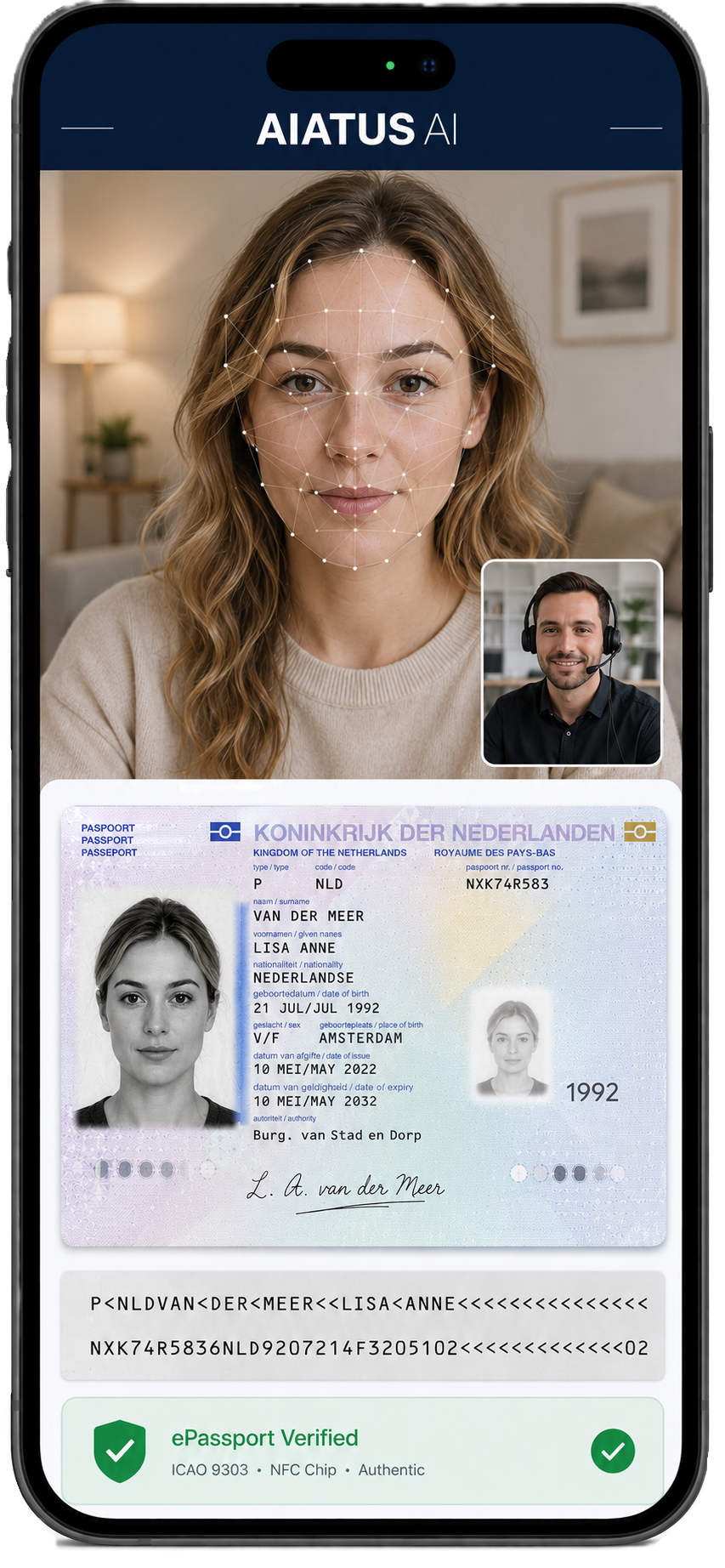 Video-Assisted Safe Passport Authentication